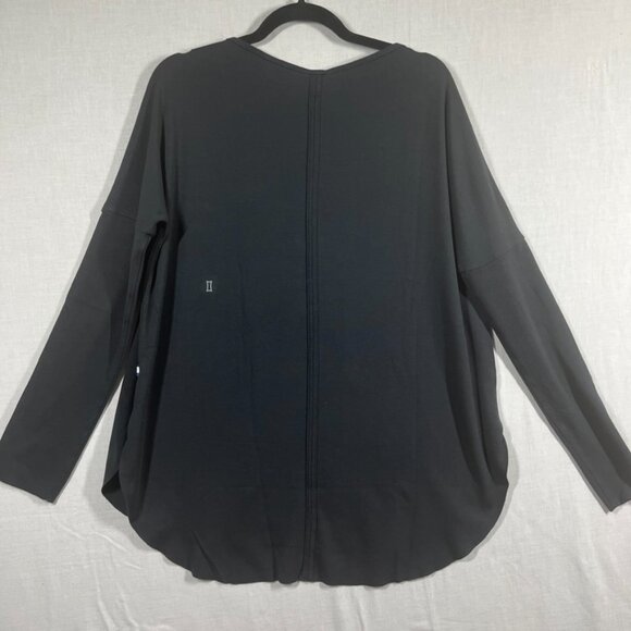 Kit And Ace Long Sleeve Shirt Womens Small Black Crew Neck Layer Top Wool - Picture 2 of 8